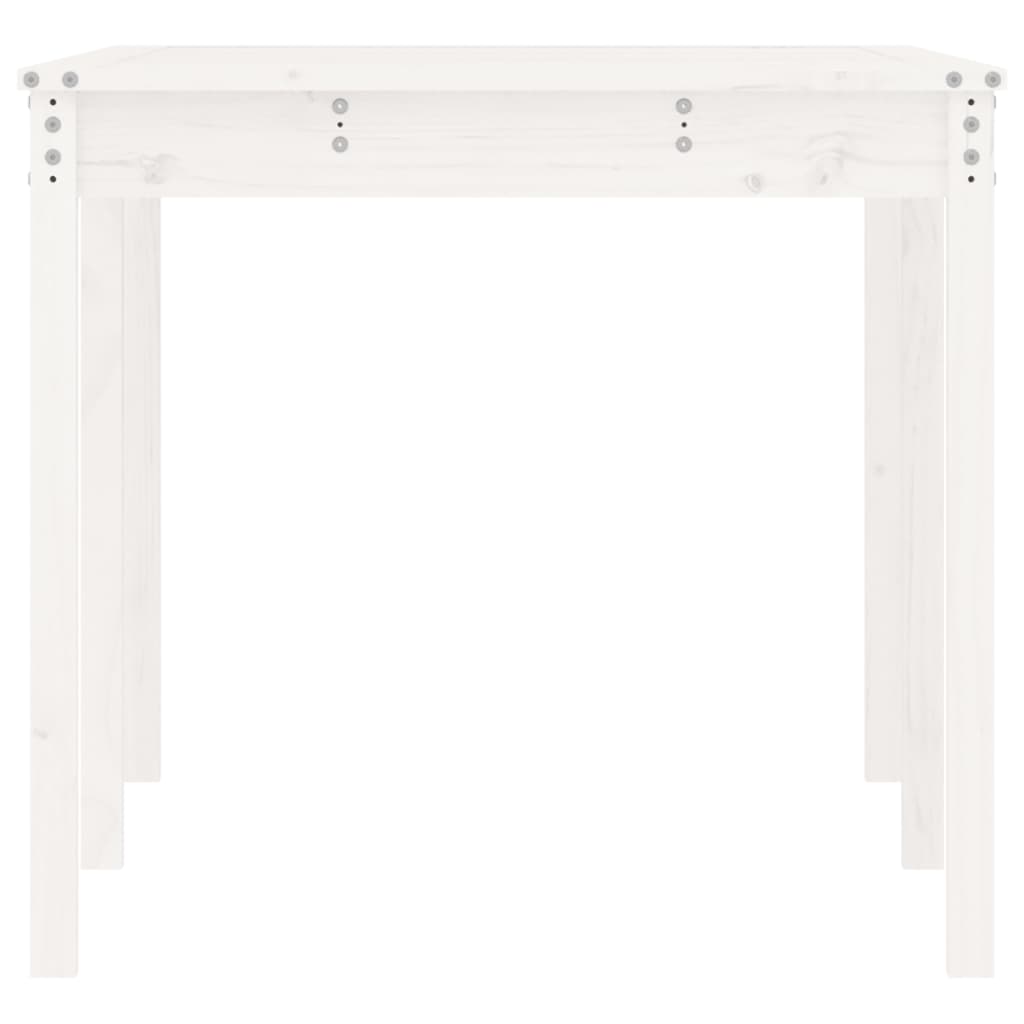 Vrtni stol bijeli 159,5 x 82,5 x 76 cm od masivne borovine