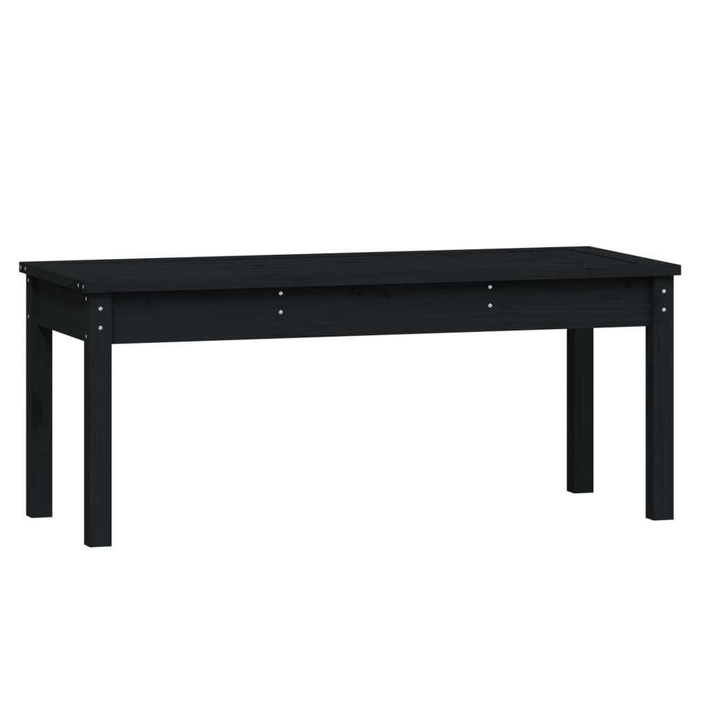 Vrtna klupa crna 109x44x45 cm od masivne borovine