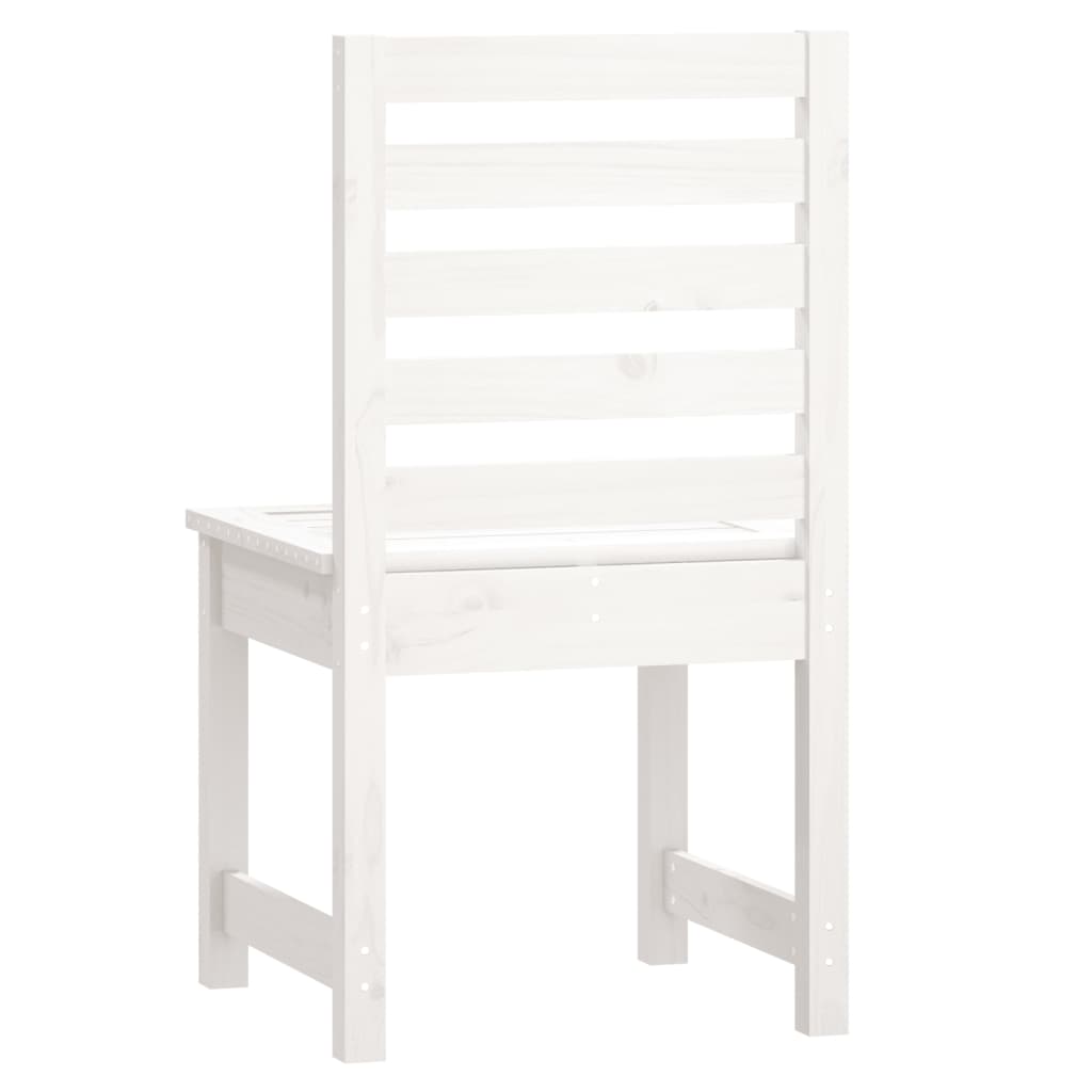 Vrtne stolice 2 kom bijele 50x48x91,5 cm masivna borovina