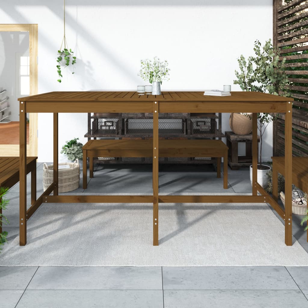 Vrtni stol boja meda 203,5x90x110 cm od masivne borovine