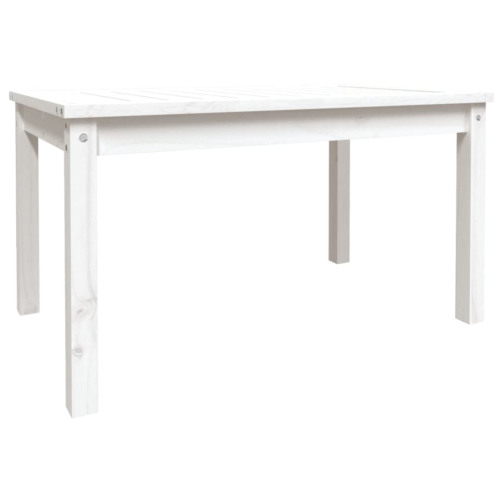 Vrtni stol bijeli 82,5 x 50,5 x 45 cm od masivne borovine