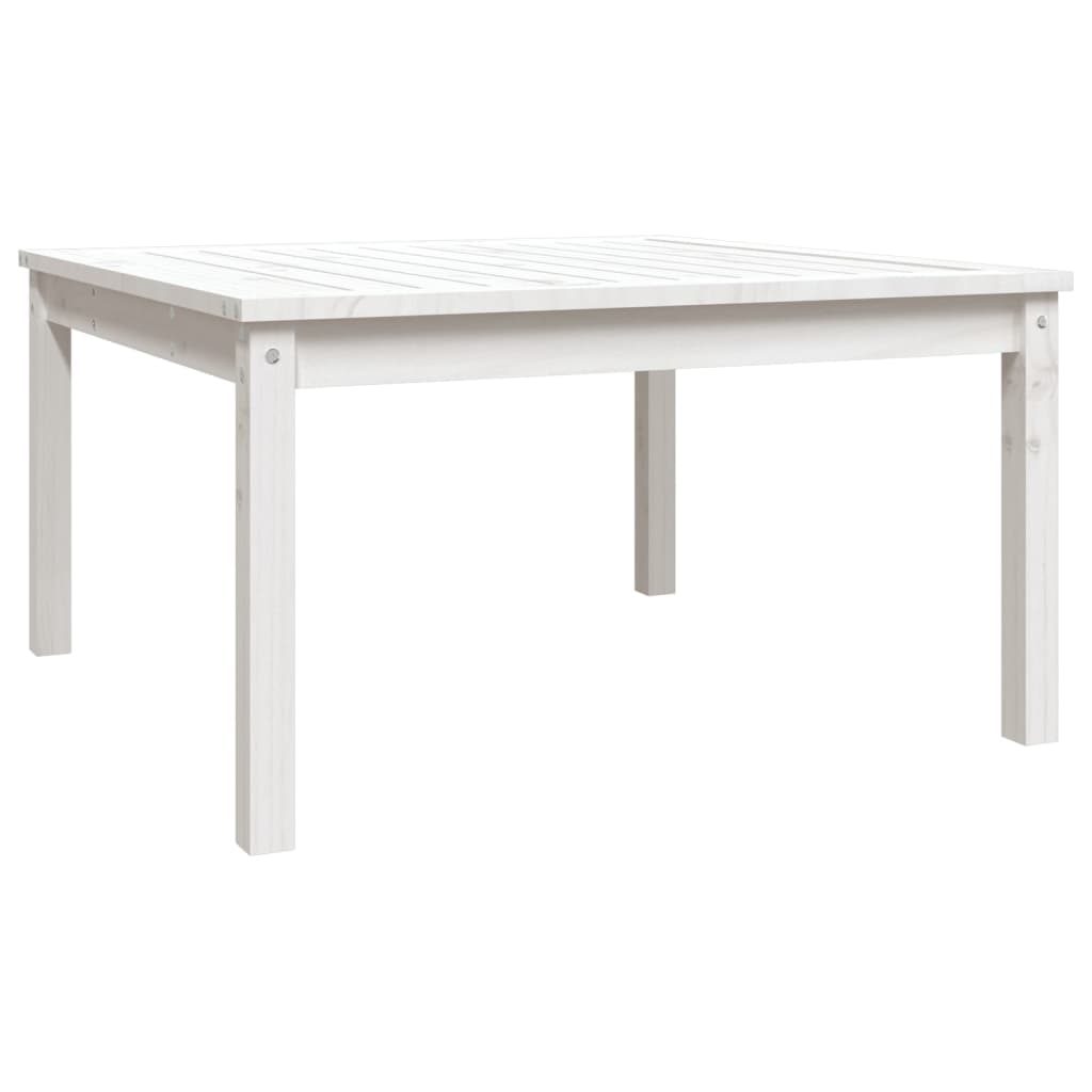 Vrtni stol bijeli 82,5 x 82,5 x 45 cm od masivne borovine