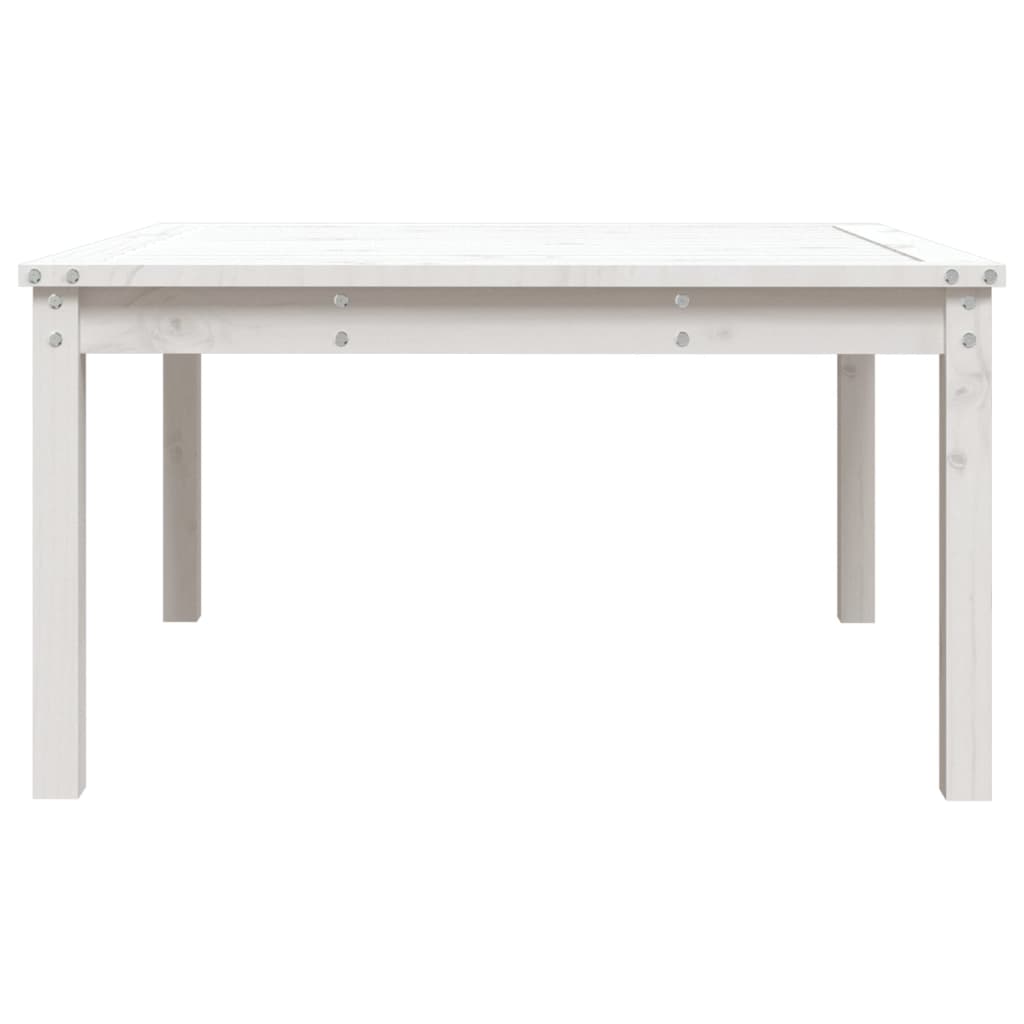 Vrtni stol bijeli 82,5 x 82,5 x 45 cm od masivne borovine