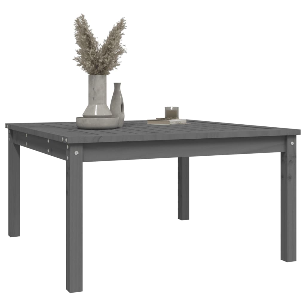Vrtni stol sivi 82,5 x 82,5 x 45 cm od masivne borovine