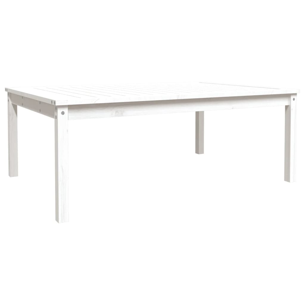 Vrtni stol bijeli 121x82,5x45 cm od masivne borovine