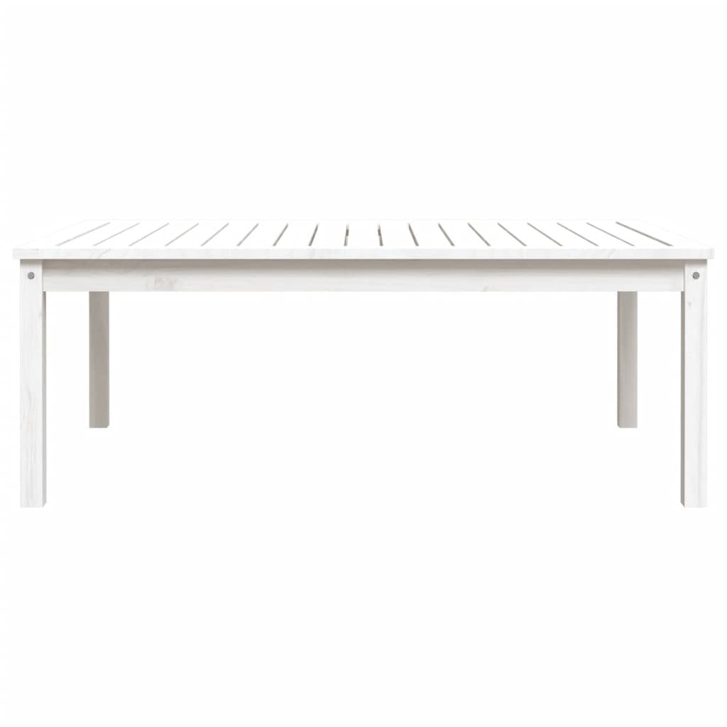 Vrtni stol bijeli 121x82,5x45 cm od masivne borovine