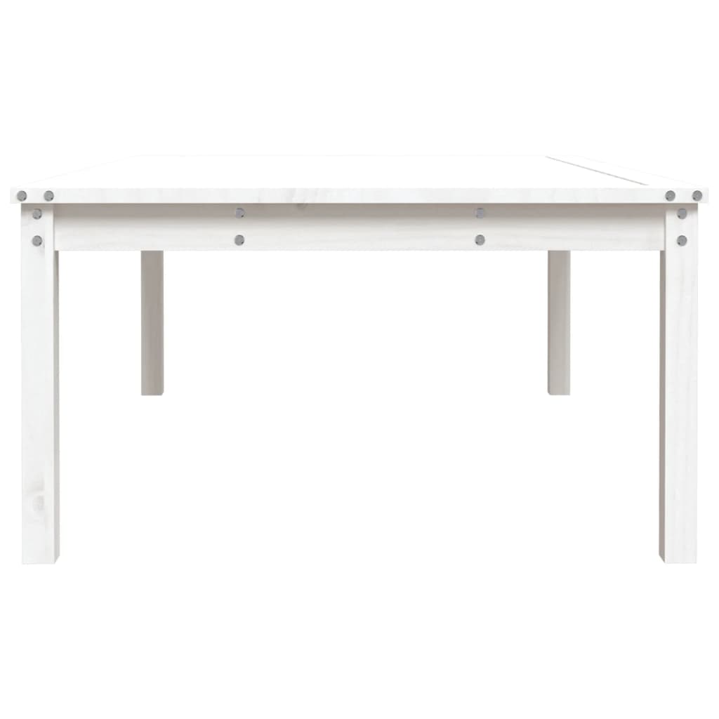 Vrtni stol bijeli 121x82,5x45 cm od masivne borovine