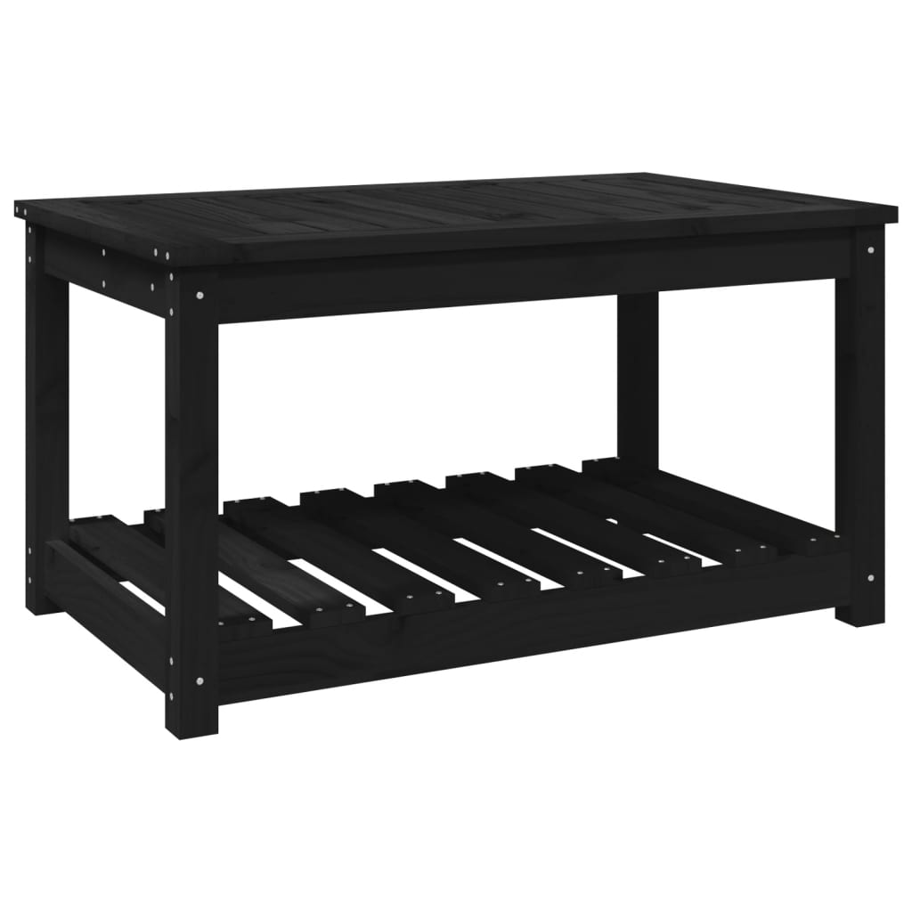 Vrtni stol crni 82,5 x 50,5 x 45 cm od masivne borovine