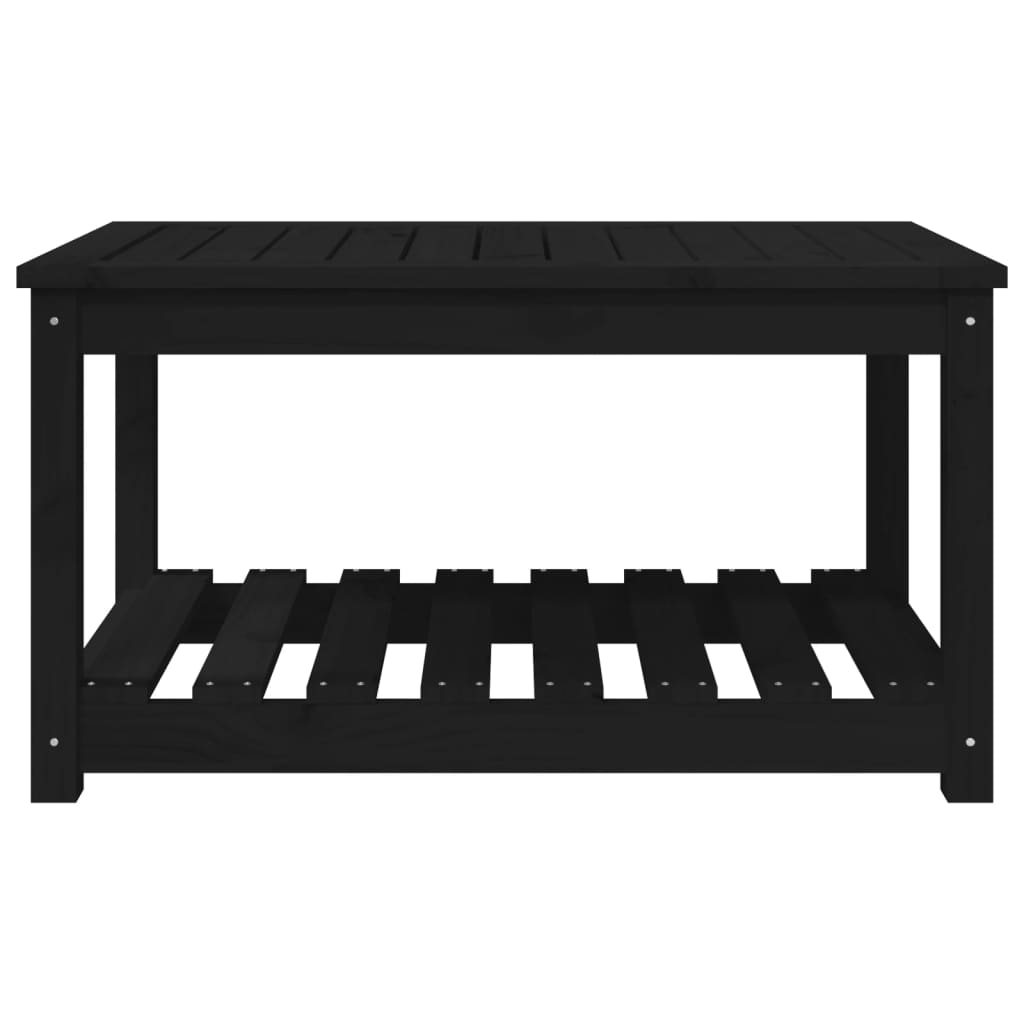 Vrtni stol crni 82,5 x 50,5 x 45 cm od masivne borovine