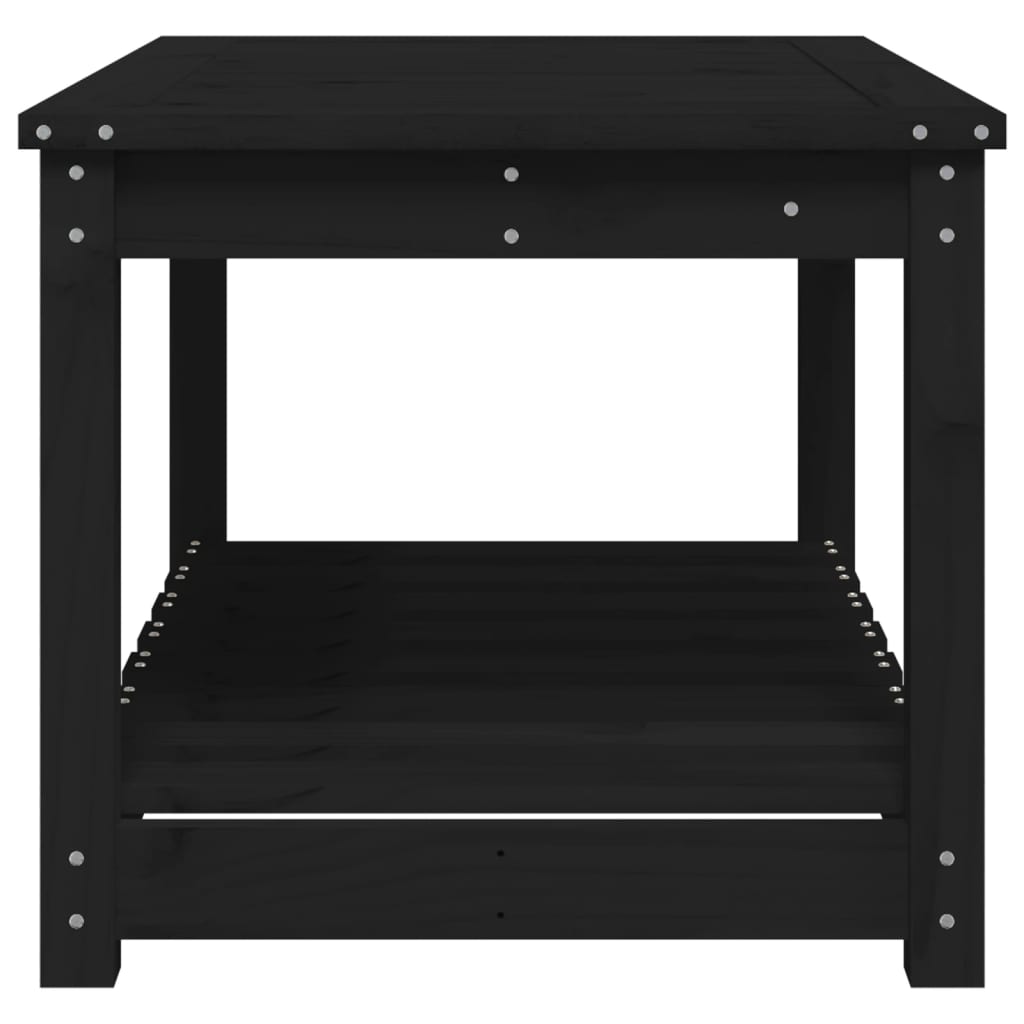Vrtni stol crni 82,5 x 50,5 x 45 cm od masivne borovine
