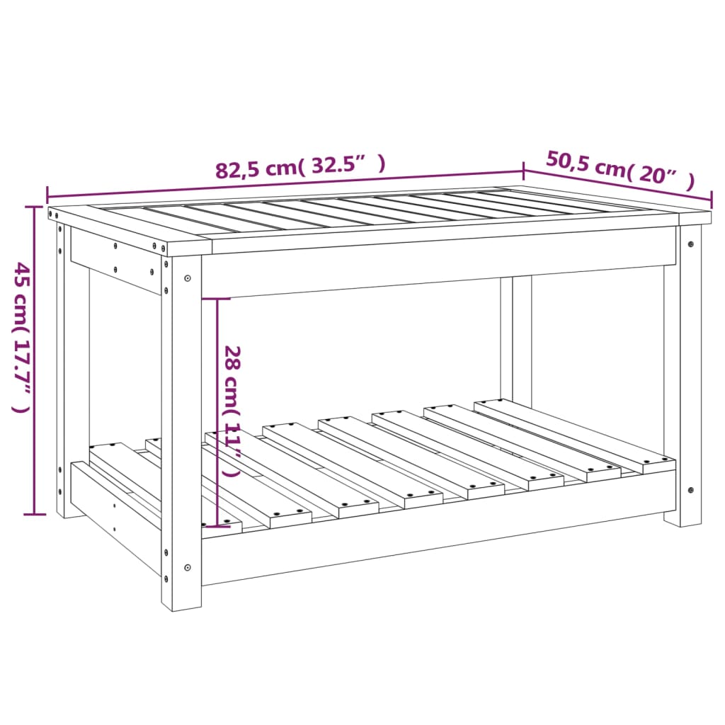 Vrtni stol 82,5 x 50,5 x 45 cm od masivne duglazije