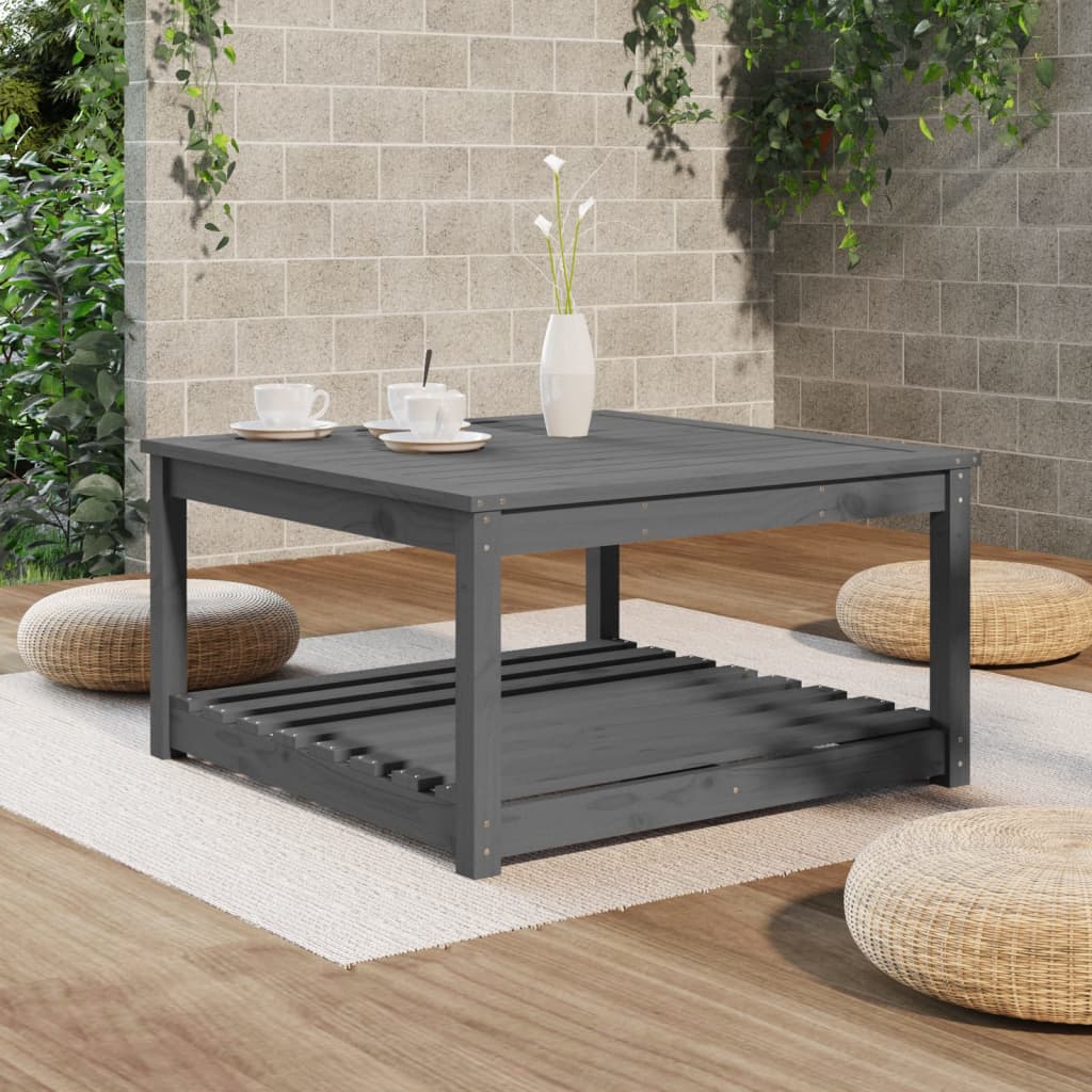 Vrtni stol sivi 82,5 x 82,5 x 45 cm od masivne borovine