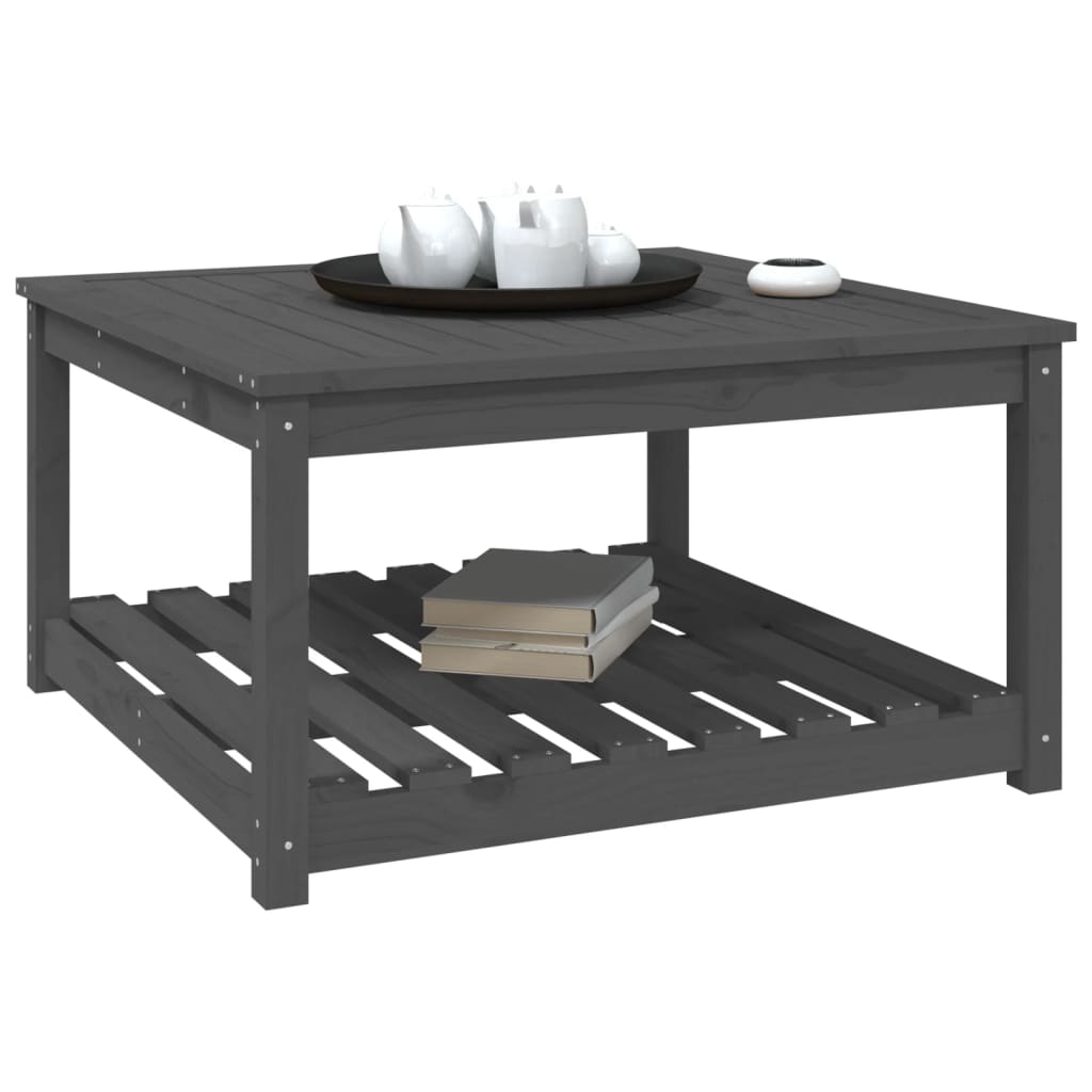 Vrtni stol sivi 82,5 x 82,5 x 45 cm od masivne borovine