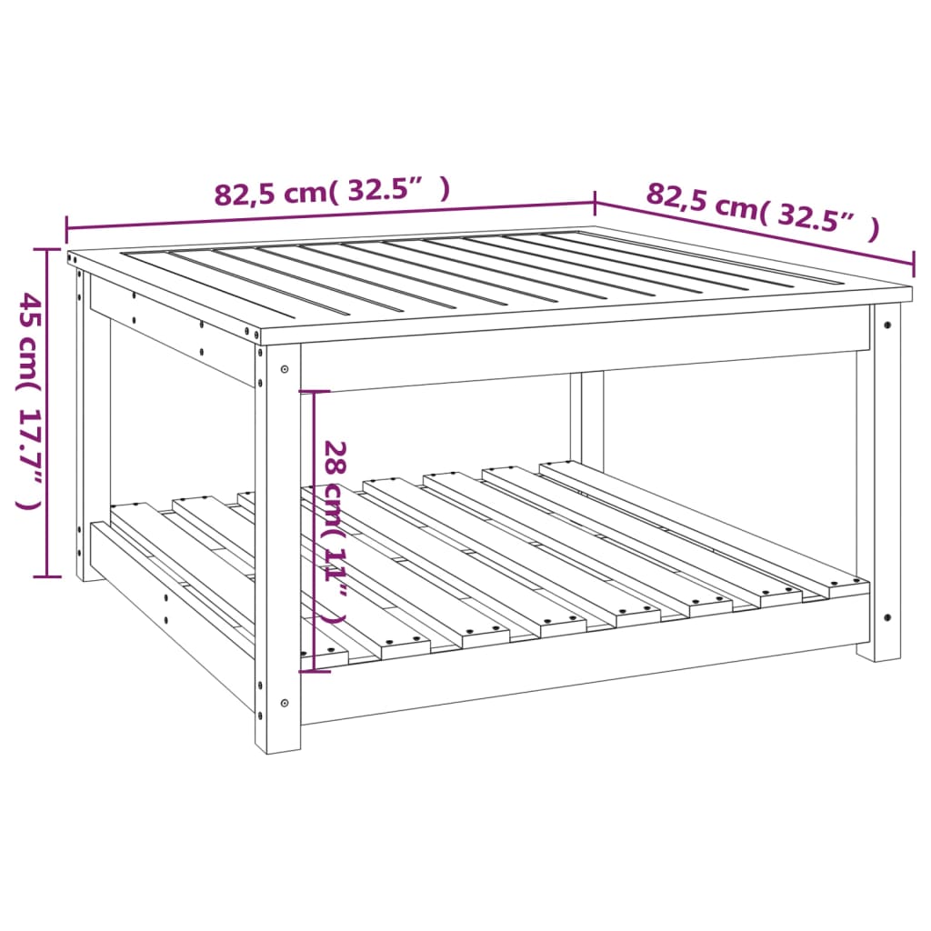 Vrtni stol 82,5 x 82,5 x 45 cm od masivne duglazije