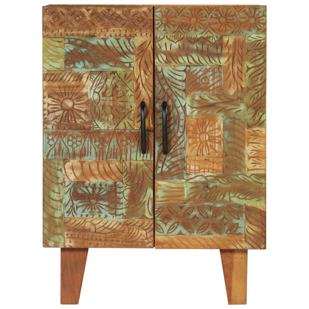 Ručno izrezbarena komoda 55x30x75 cm masivno obnovljeno drvo