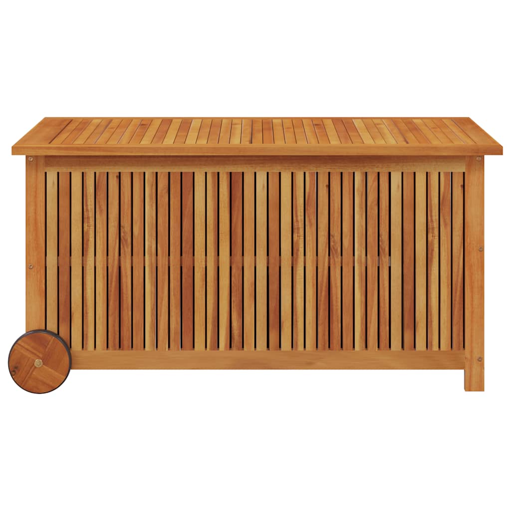 Vrtna kutija za pohranu s kotačima 113x50x58 cm od drva bagrema