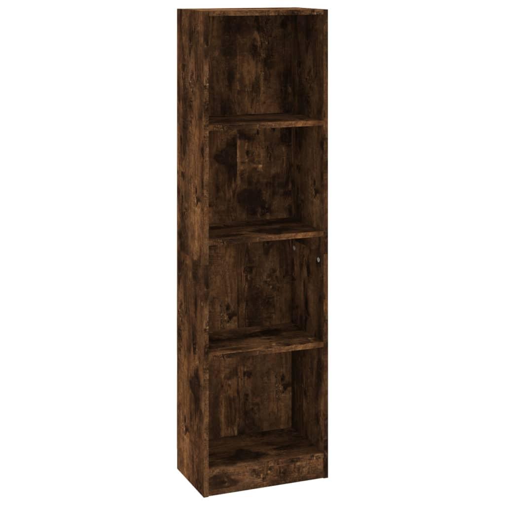 Ormarić za knjige s 4 razine boja hrasta 40x24x143 cm drveni