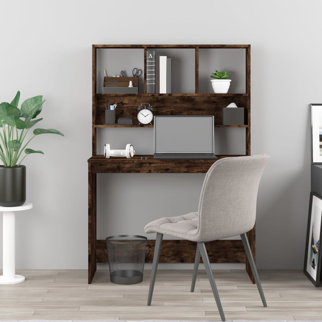 Radni stol s policama boja hrasta 102 x 45 x 148 cm drveni