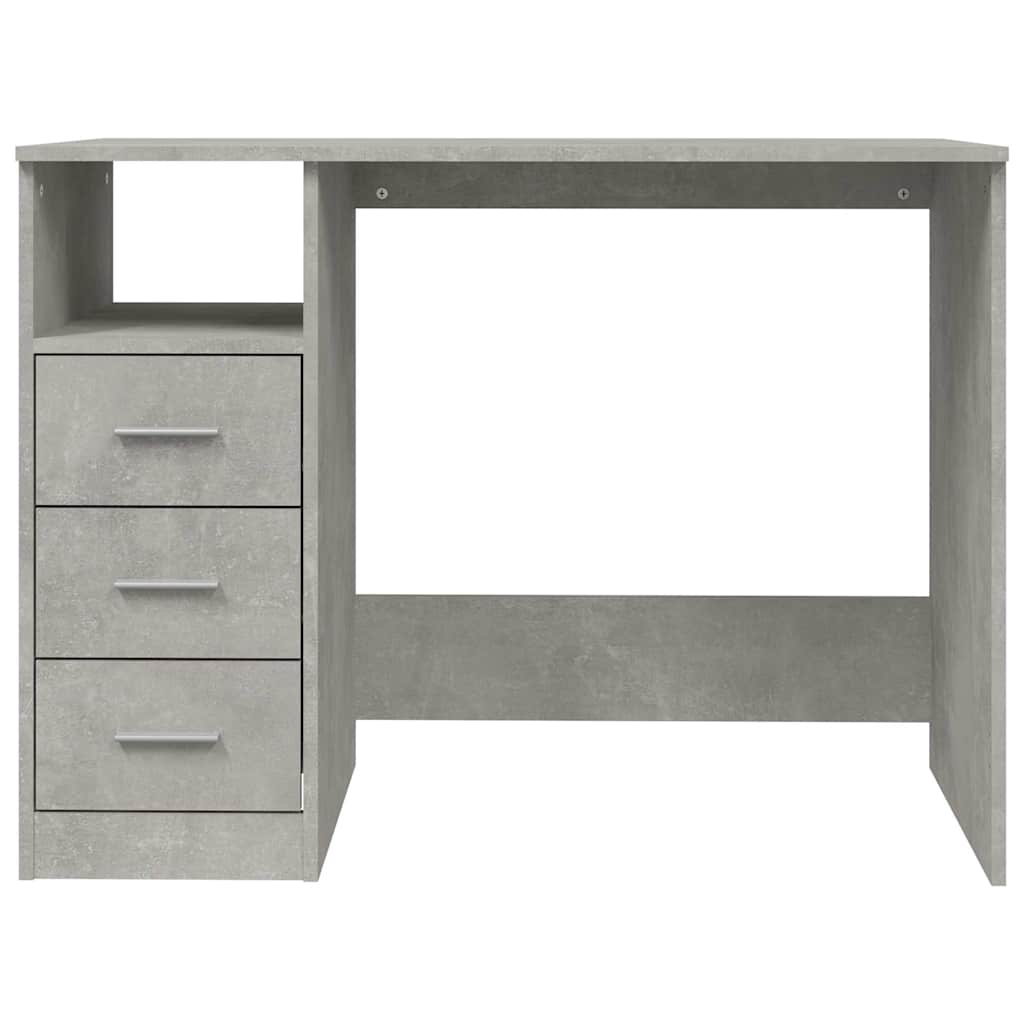 Radni stol siva boja betona 102x50x76 cm konstruirano drvo