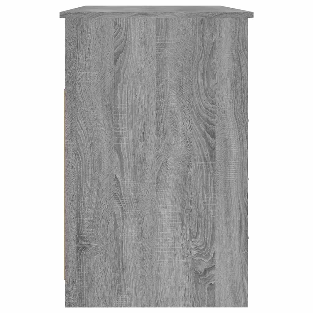 Radni stol s ladicama siva boja hrasta 102 x 50 x 76 cm drveni