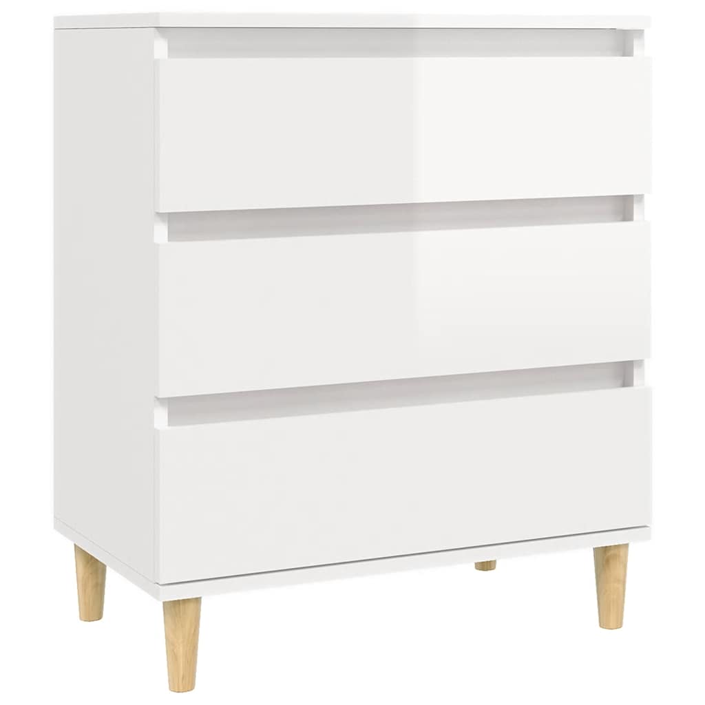 Komoda sjajna bijela 60 x 35 x 70 cm od konstruiranog drva