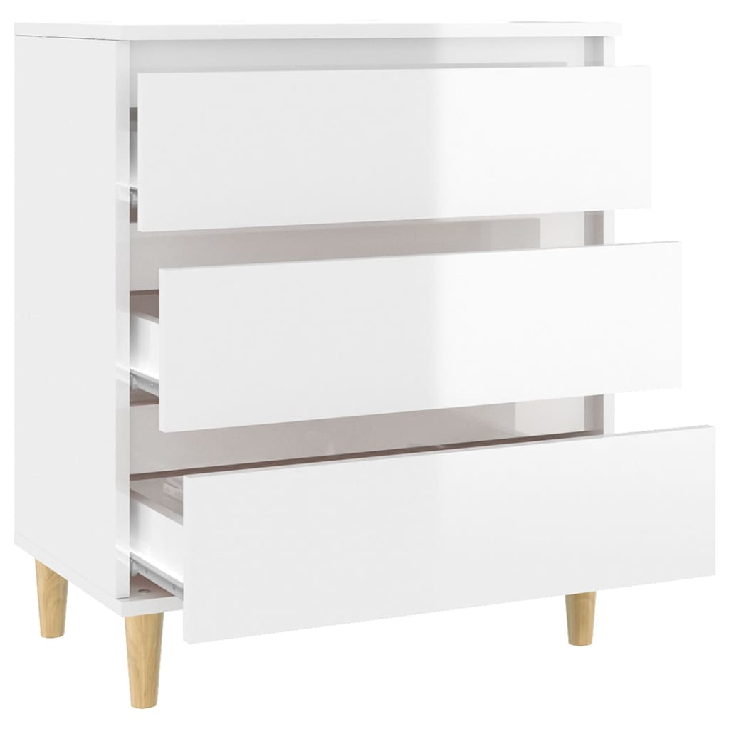 Komoda sjajna bijela 60 x 35 x 70 cm od konstruiranog drva