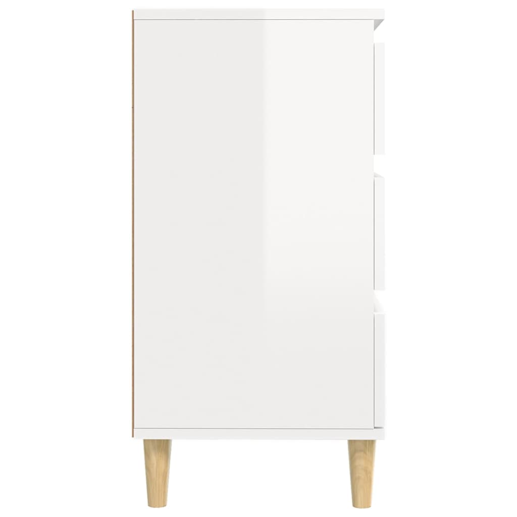 Komoda sjajna bijela 60 x 35 x 70 cm od konstruiranog drva