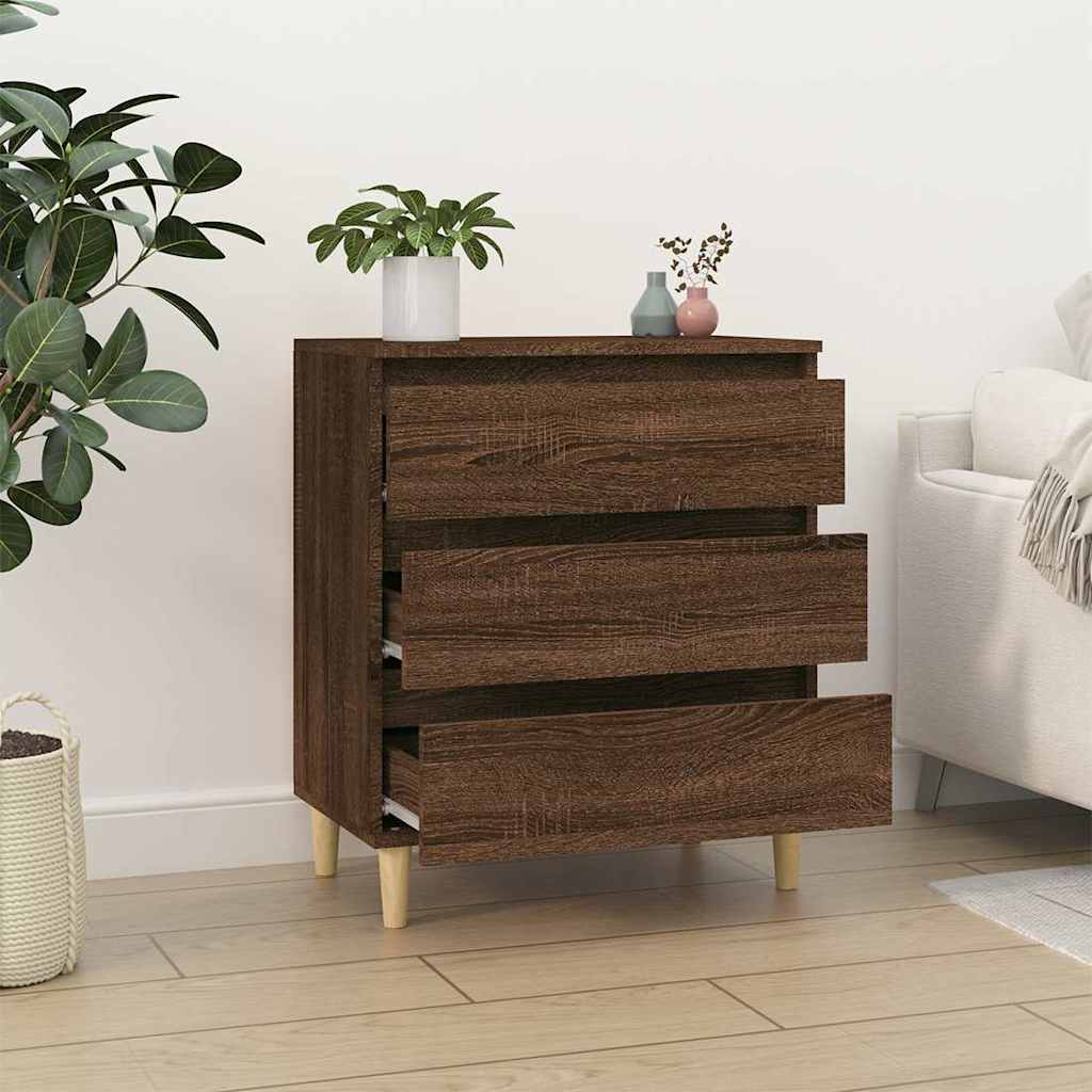 Komoda boja smeđeg hrasta 60 x 35 x 70 cm konstruirano drvo