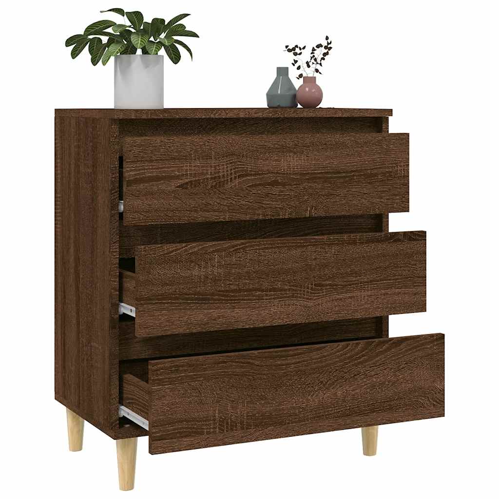 Komoda boja smeđeg hrasta 60 x 35 x 70 cm konstruirano drvo