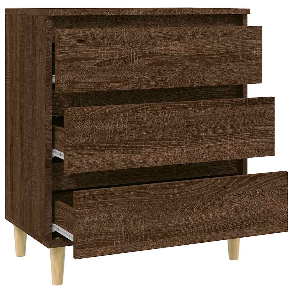 Komoda boja smeđeg hrasta 60 x 35 x 70 cm konstruirano drvo