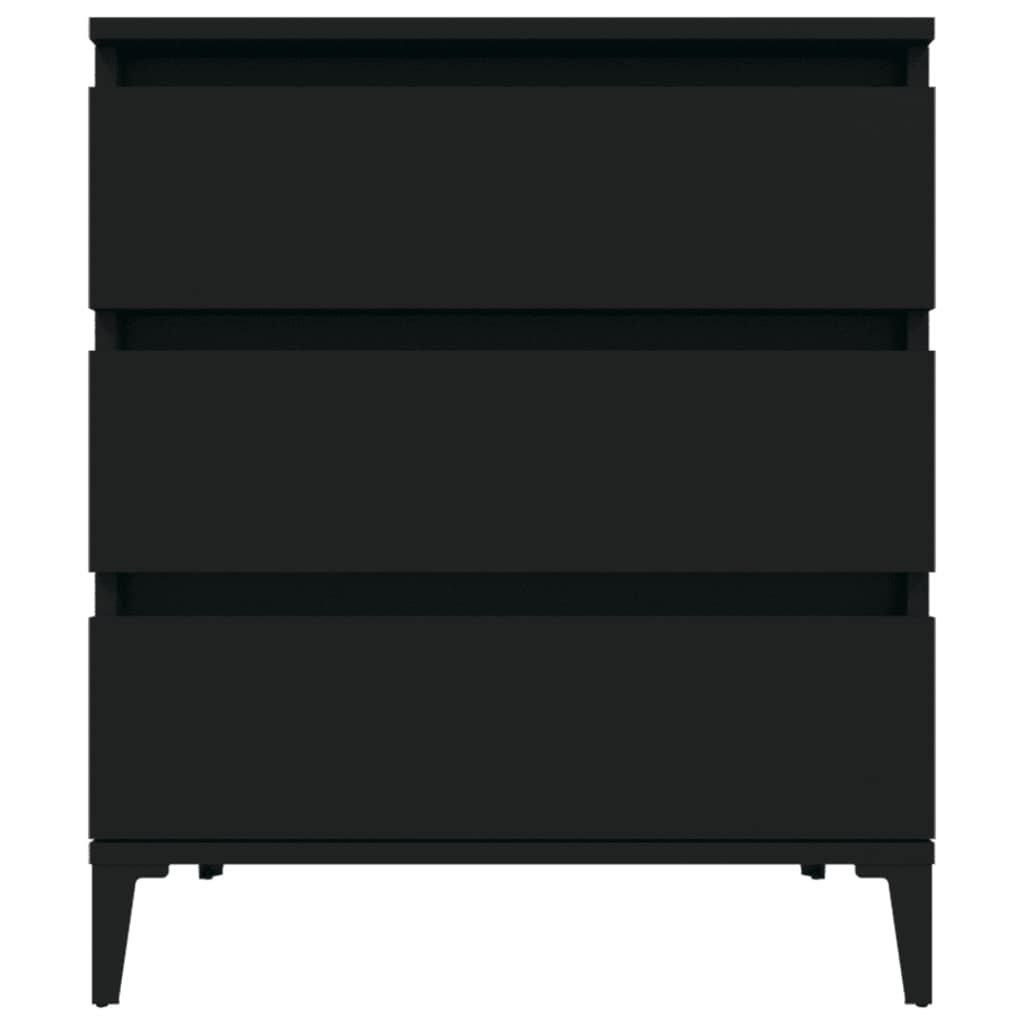 Komoda crna 60 x 35 x 70 cm od konstruiranog drva