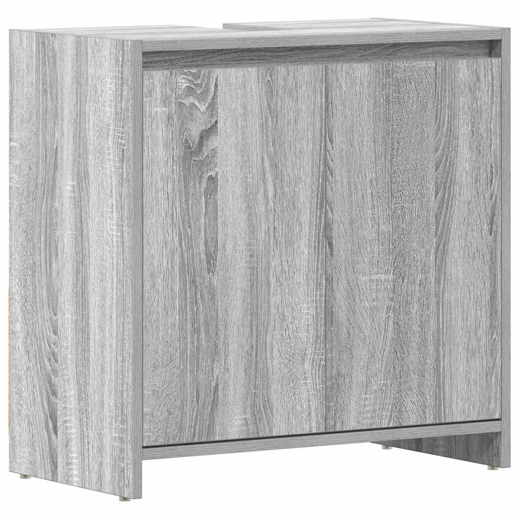 Kupaonski ormarić boja hrasta 60 x 33 x 60 cm konstruirano drvo Siva