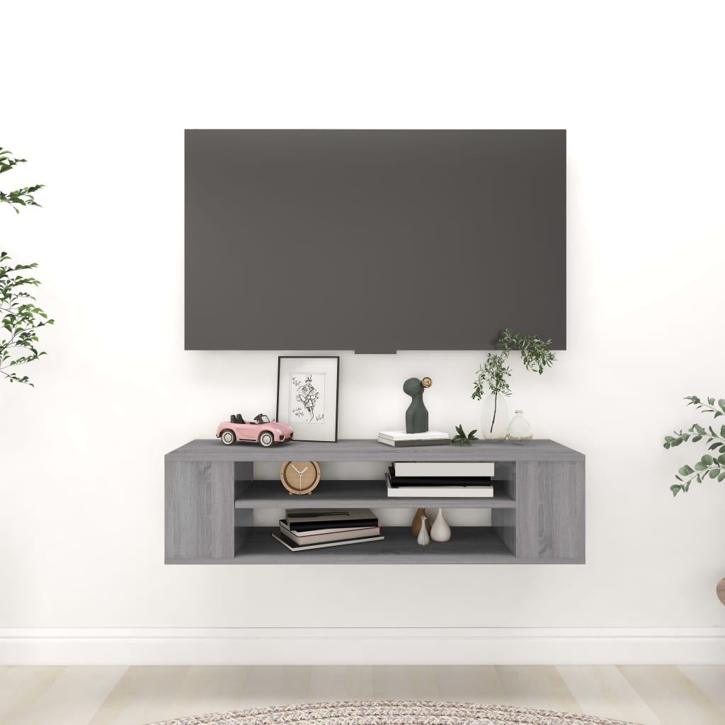 Viseći TV ormarić boja hrasta 100x30x26,5 cm konstruirano drvo