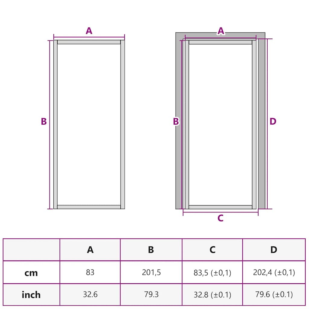 Sobna vrata bijela 83x201,5 cm kaljeno staklo i aluminij tanka