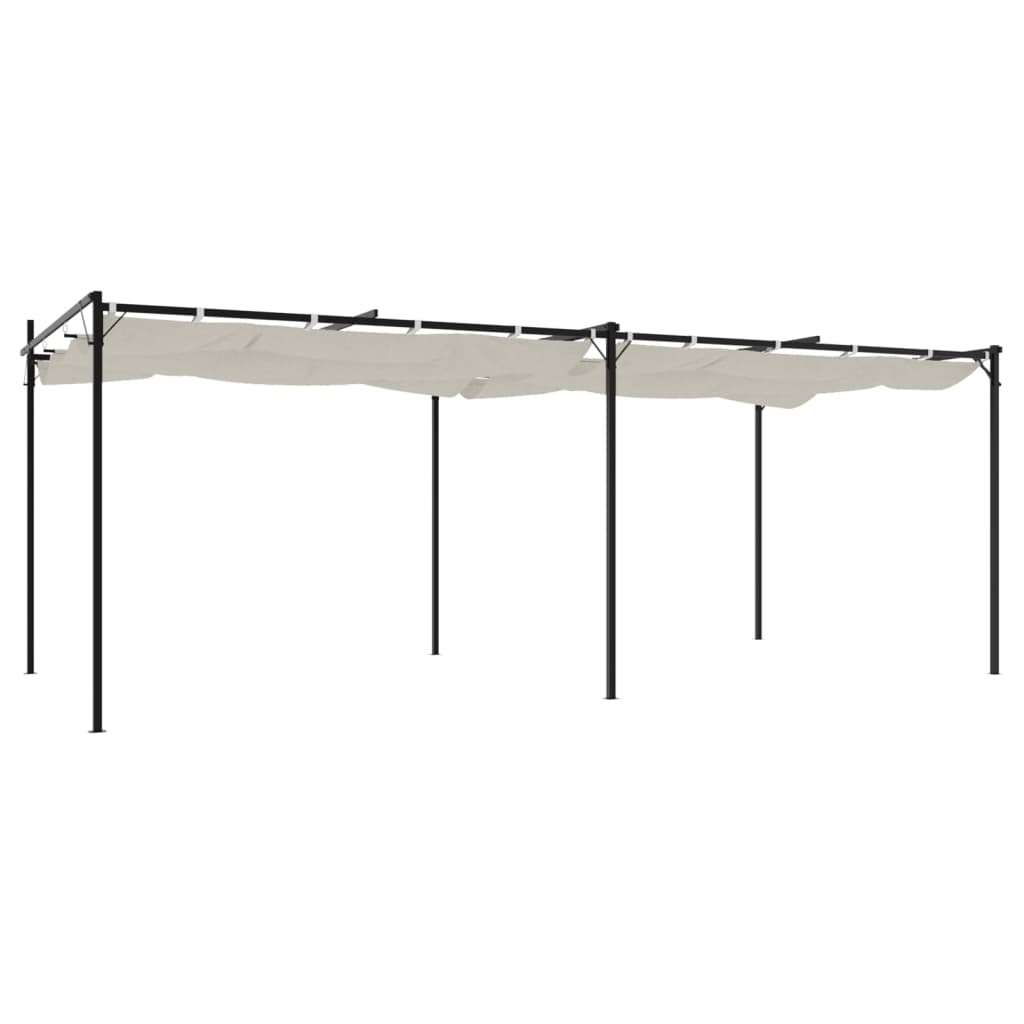 Pergola s pomičnim krovom krem 589x292x230 cm