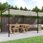 Pergola s pomičnim krovom krem 589x292x230 cm