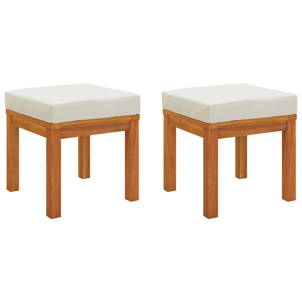 Vrtni stolci s jastucima 2 kom 40x40x42 cm od bagremovog drva