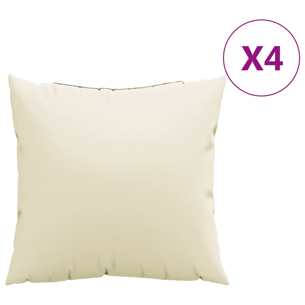 Jastuci za sofu 4 kom krem 40 x 40 cm od tkanine