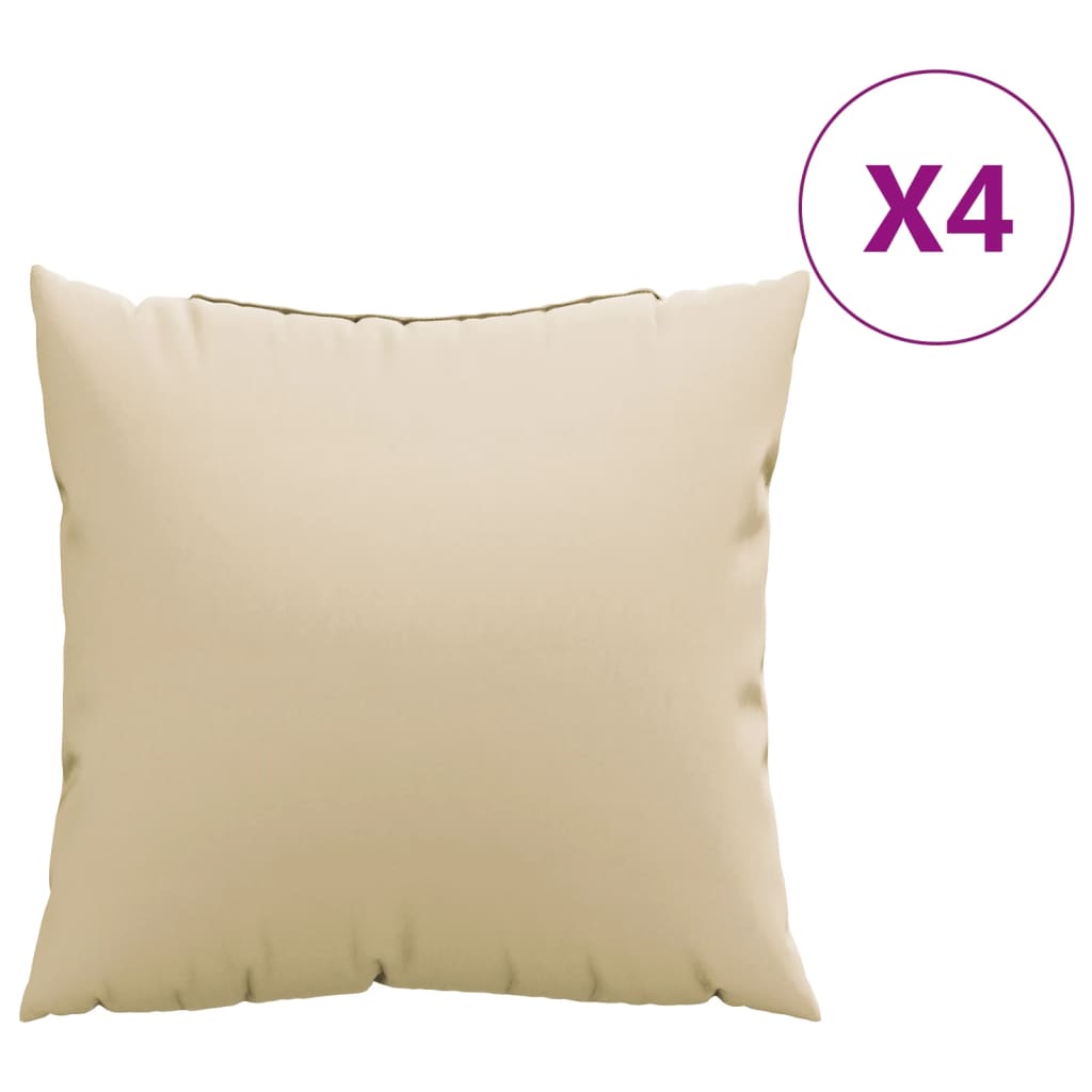 Jastuci za sofu 4 kom bež 50 x 50 cm od tkanine