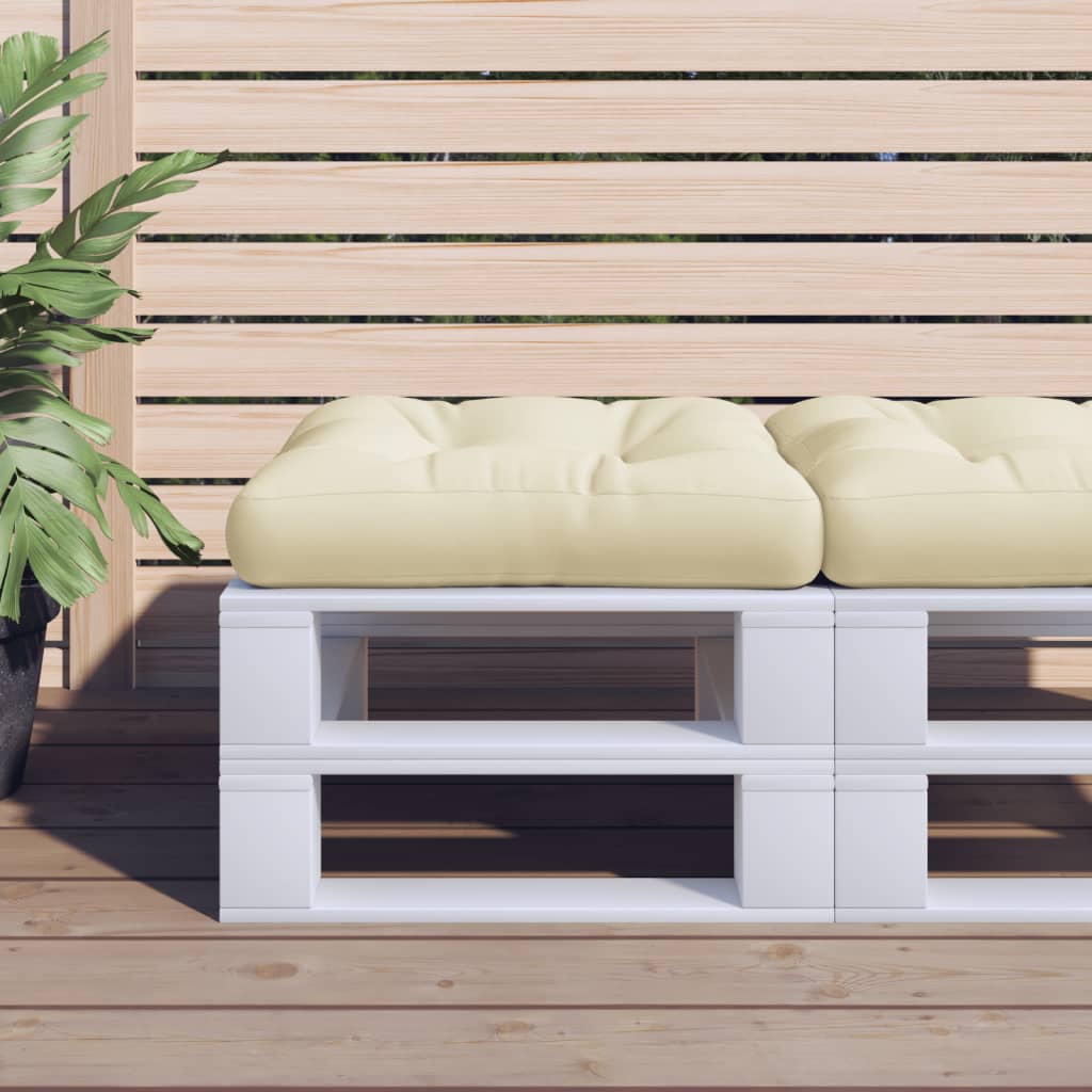 Jastuk za palete krem 60 x 60 x 12 cm od tkanine