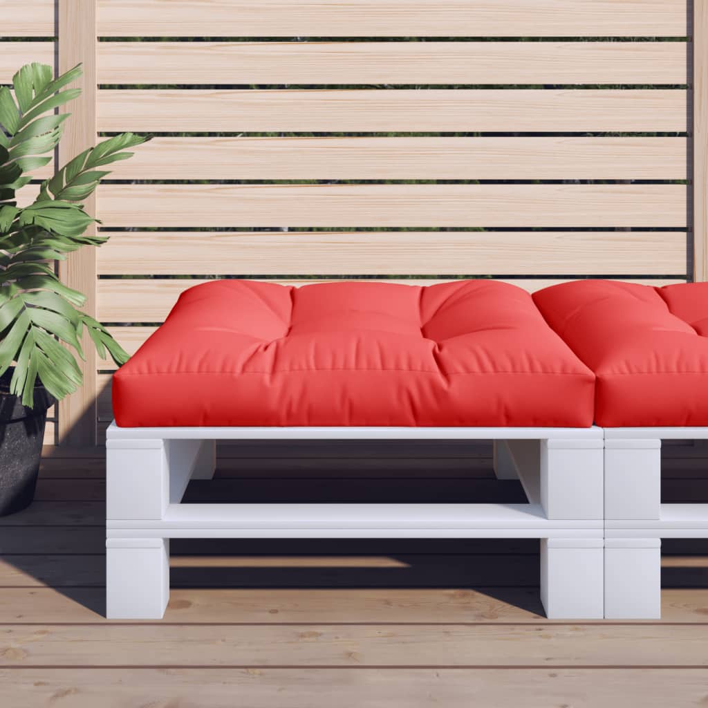 Jastuk za palete crveni 70 x 70 x 12 cm od tkanine