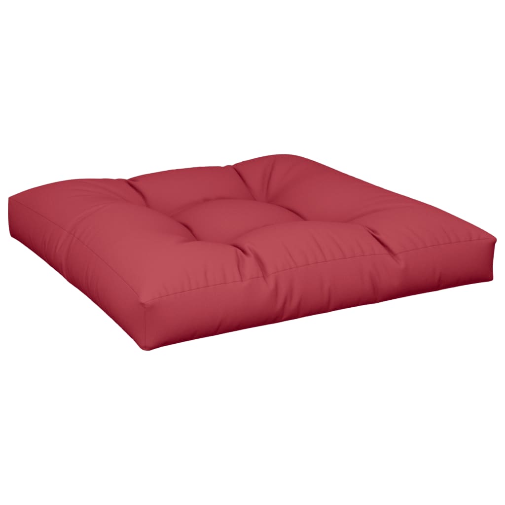Jastuk za palete crvena boja vina 80 x 80 x 12 cm od tkanine