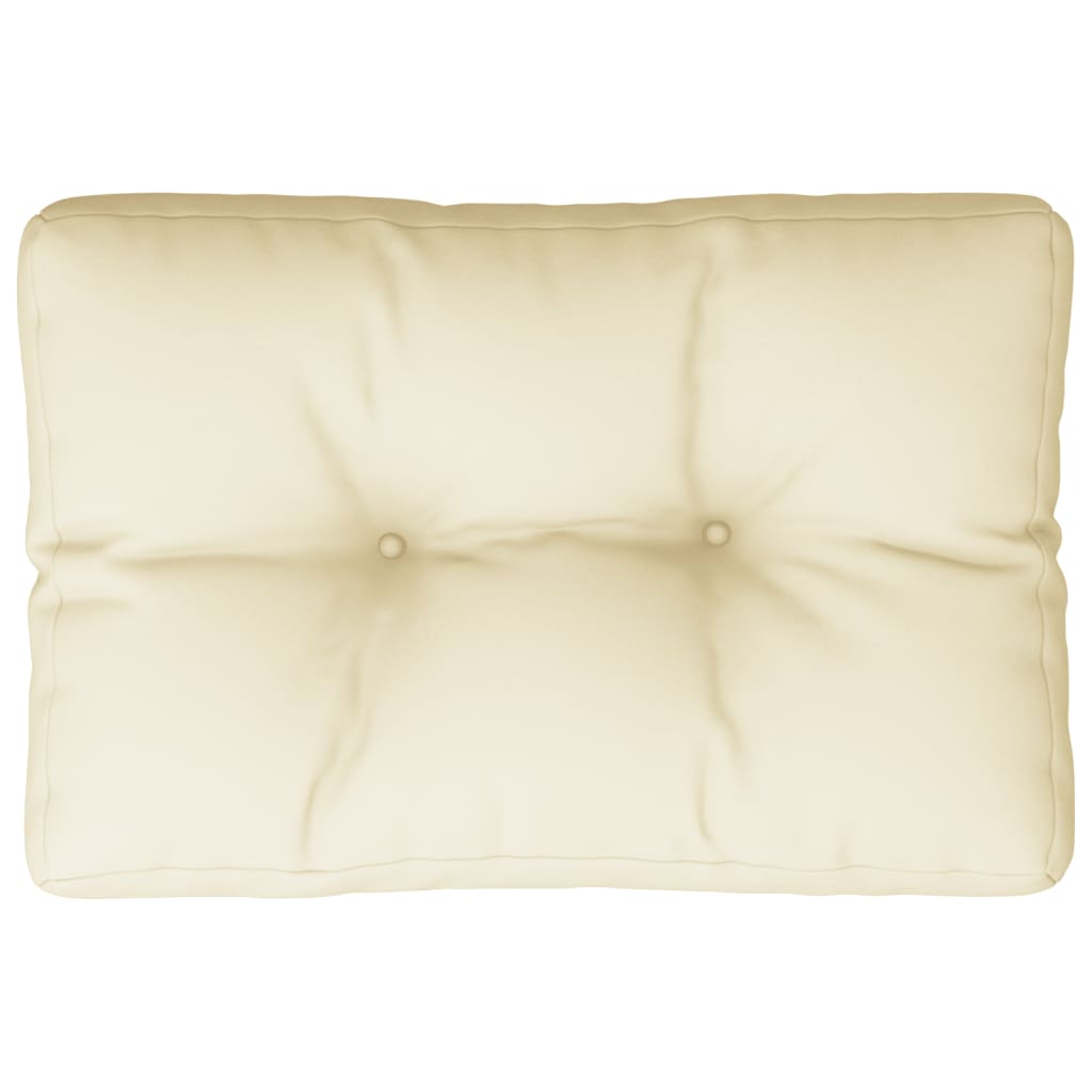Jastuk za palete krem 50 x 40 x 12 cm od tkanine