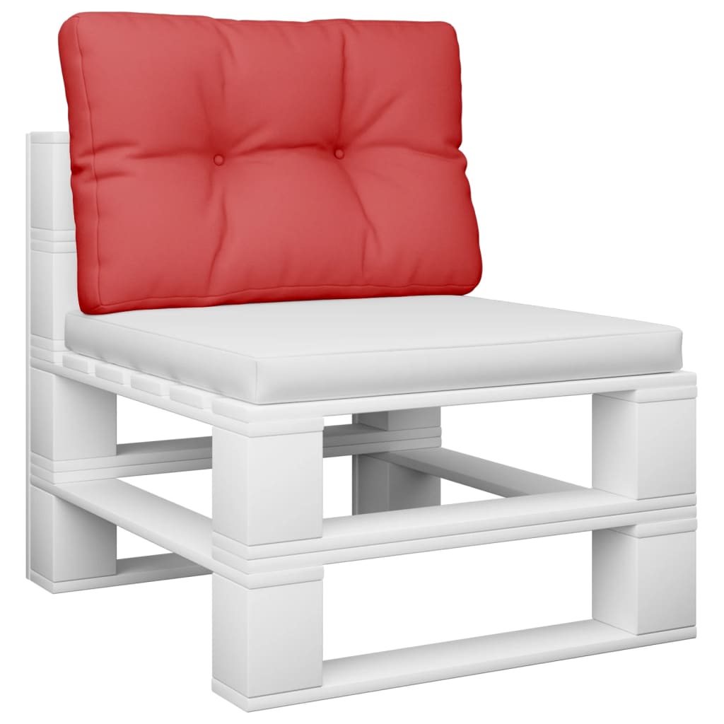 Jastuk za palete crveni 60 x 40 x 12 cm od tkanine