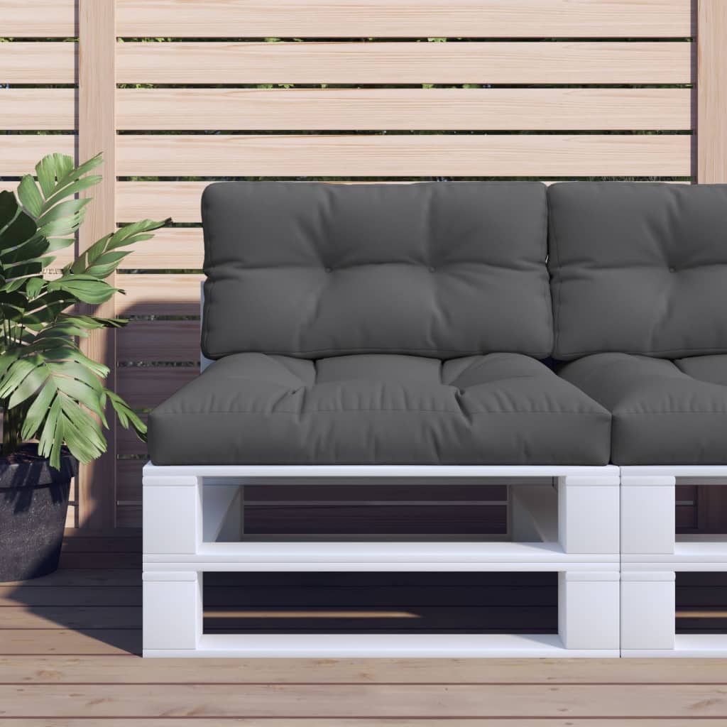 Jastuk za palete antracit 80 x 40 x 12 cm od tkanine