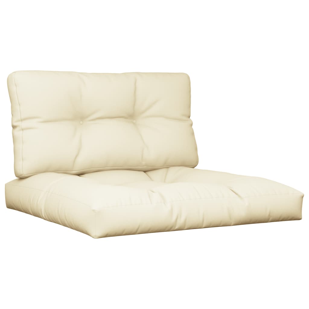 Jastuci za palete 2 kom krem od tkanine Krema 70 x 70 x 12 cm