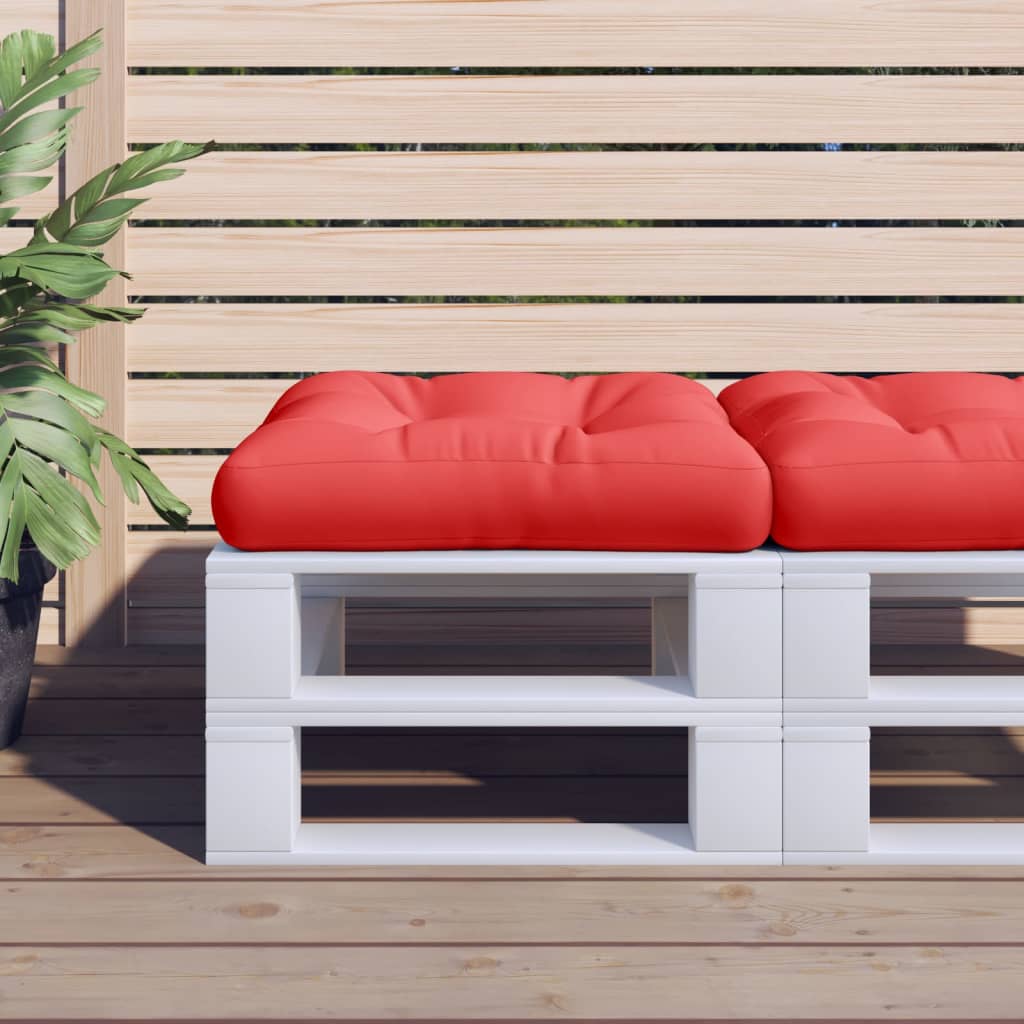 Jastuk za palete crveni 58 x 58 x 10 cm od tkanine