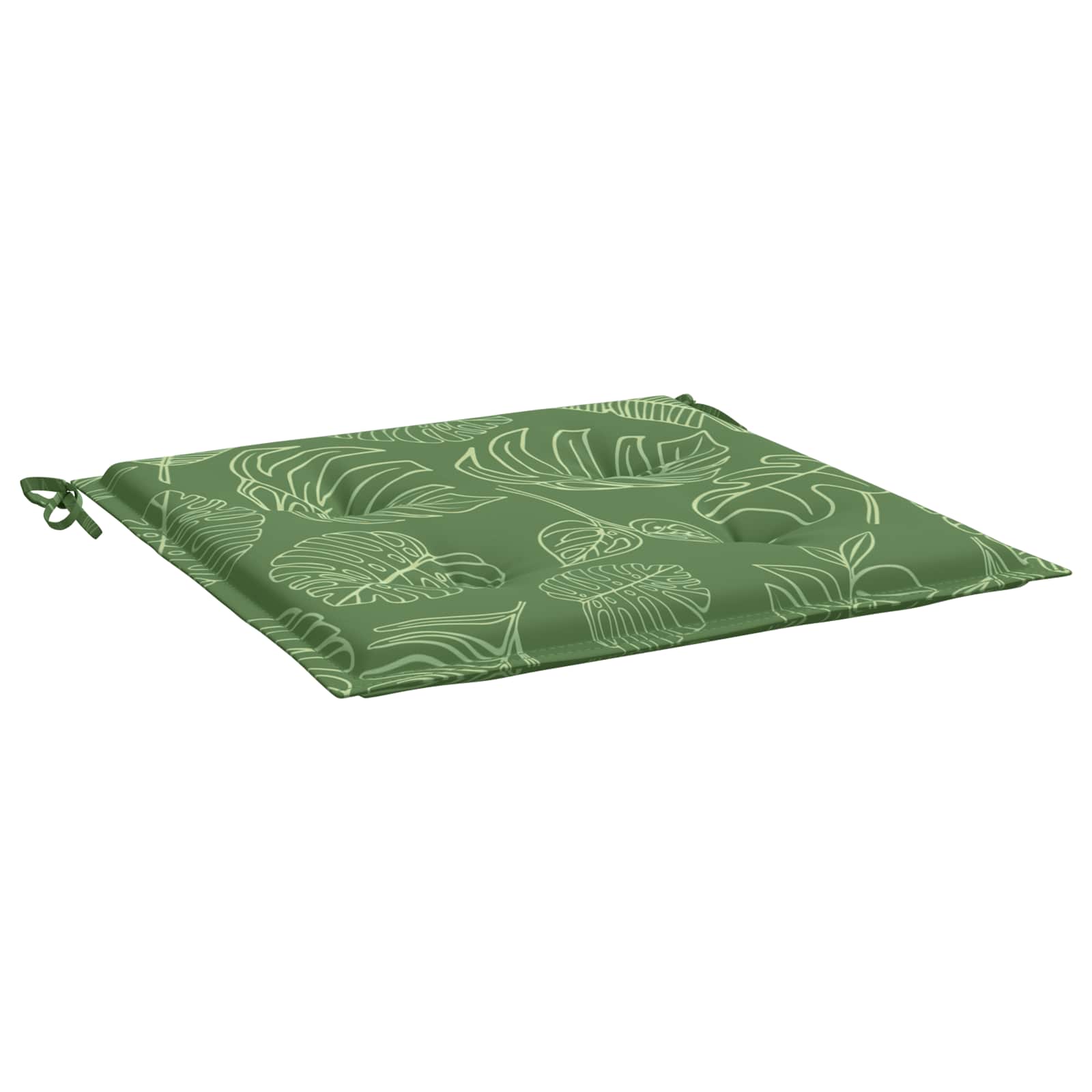 Jastučići za stolice 4 pcs Zelena i bijela 50 x 50 x 4 cm