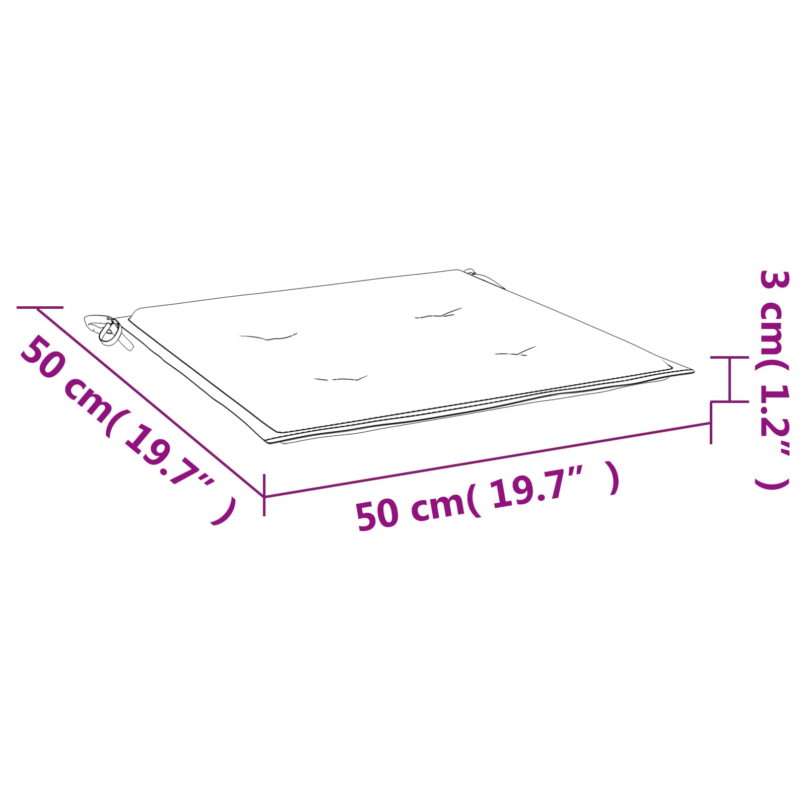 Jastučići za stolice 4 pcs Zelena i bijela 50 x 50 x 4 cm
