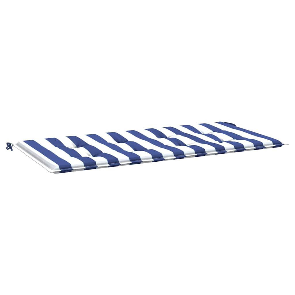 Jastuk za vrtnu klupu plavo-bijeli prugasti 120x50x4 cm tkanina